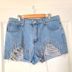 Rhinestone shorts